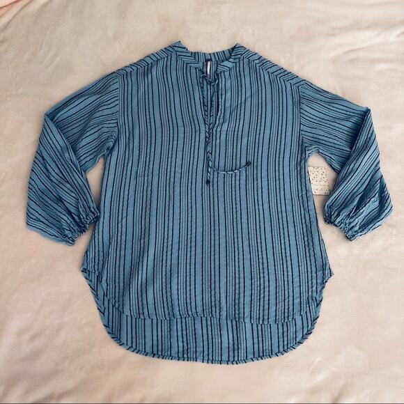 Free People Rhythm of the Night Tunic Blue Size M NWT - Picture 5 of 8